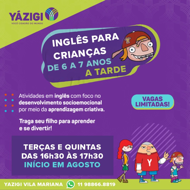 Curso de inglês para crianças 100% online